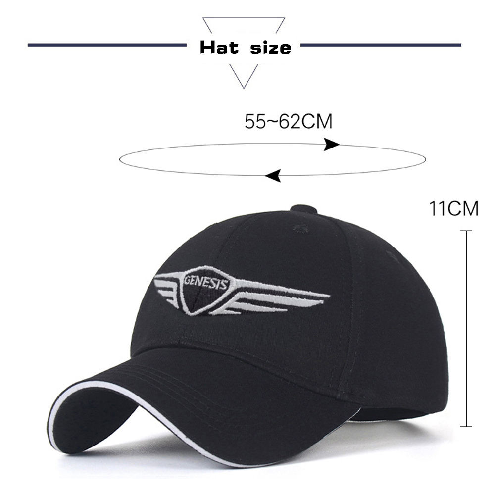 Genesis Car Hat Cotton Embroidery Adjustable Premium - Black Color