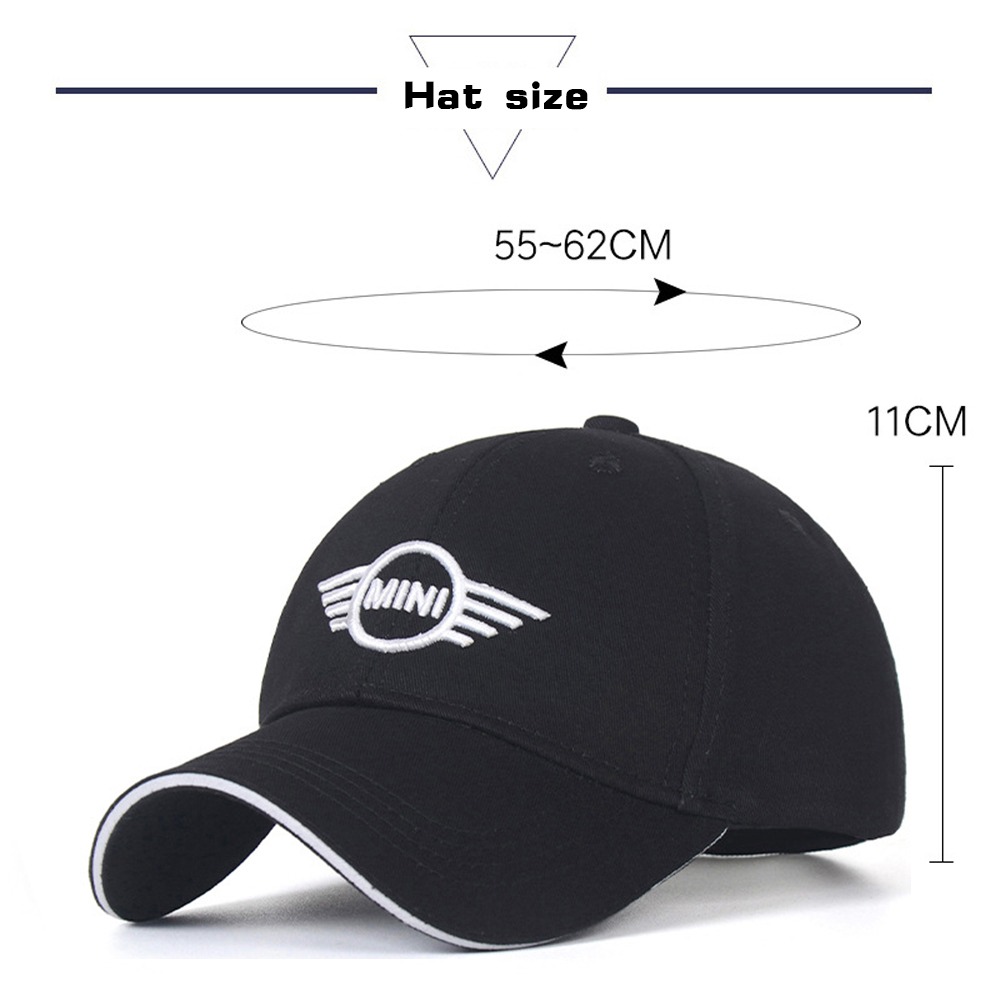 Mini Cooper Hat: 2023 Cotton Embroidery Adjustable White Premium Look