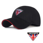 Triumph Bonneville 3D Embroidery Cotton Baseball Cap 2023 Adjustable Black Premium Look 01