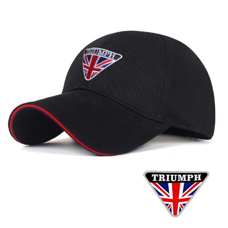 Triumph Bonneville 3D Embroidery Cotton Baseball Cap 2023 Adjustable Black Premium Look 01