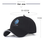 Piaggio Baseball Cap Cotton Embroidery Adjustable Hat - Black Color
