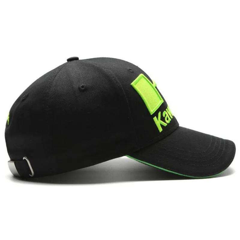 Kawasaki Hat Embroidered Baseball Cap Racing Premium Black Kawasaki Hat Embroidered Baseball Cap Racing Premium Black
