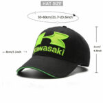 Kawasaki Hat Embroidered Baseball Cap No 01 Fast Racing Supreme Black 6 Kawasaki Hat Embroidered Baseball Cap Racing Premium Black