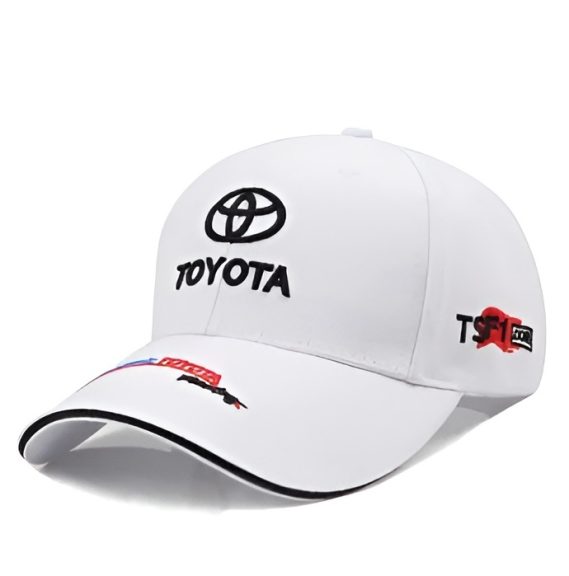 Ultimate Toyota Baseball Cap Motor Sport Hat Bright White Color Cap
