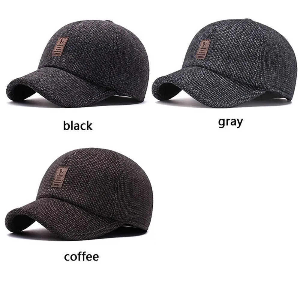retro-wool-winter-hat-earmuffs-baseball-cap-05 retro wool winter hat earmuffs baseball cap 05