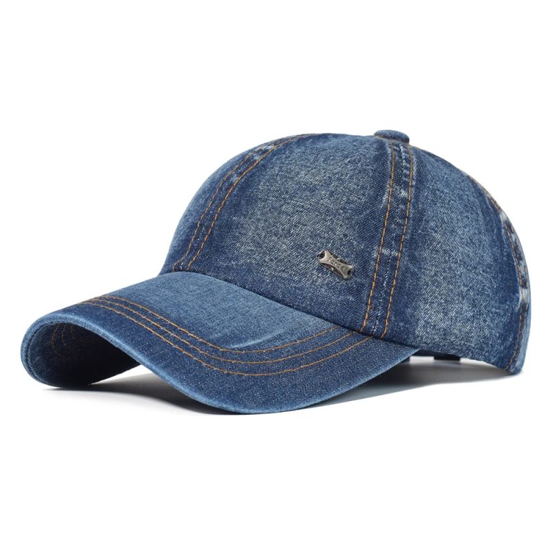 Denim Casquette Cap Baseball Cap Vintage Washed Cotton Hat Adjustable