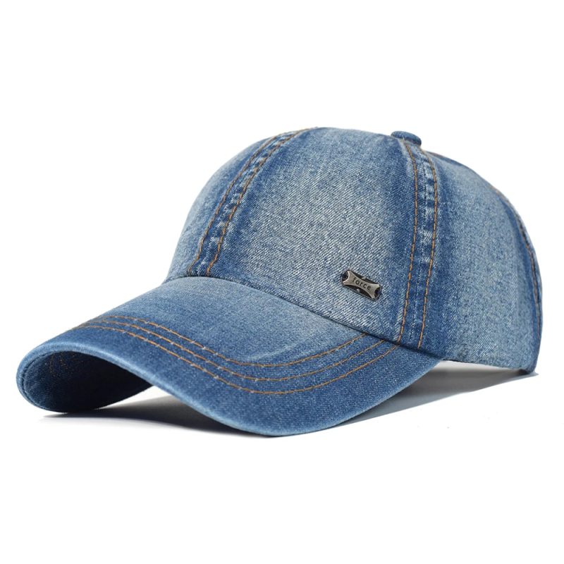 Denim Casquette Cap Baseball Cap Vintage Washed Cotton Hat Adjustable