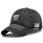 USA NYC Baseball Cap Denim Embroidery Premium Hat 1 USA NYC Baseball Cap Denim Embroidery Premium Hat
