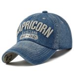 No 1 USA CAPRICORN Baseball Cap Denim Embroidery Premium Hat 1 USA CAPRICORN Baseball Cap Denim Embroidery Premium Hat