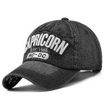 No 1 USA CAPRICORN Baseball Cap Denim Embroidery Premium Hat 2 USA CAPRICORN Baseball Cap Denim Embroidery Premium Hat
