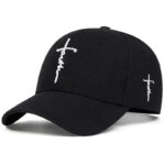 Faith Cross Embroidered Cotton Baseball Cap 1 Faith Cross Embroidered Cotton Baseball Cap