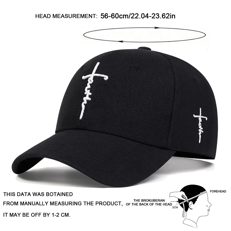 Faith Cross Embroidered Cotton Baseball Cap 7 Faith Cross Baseball Cap