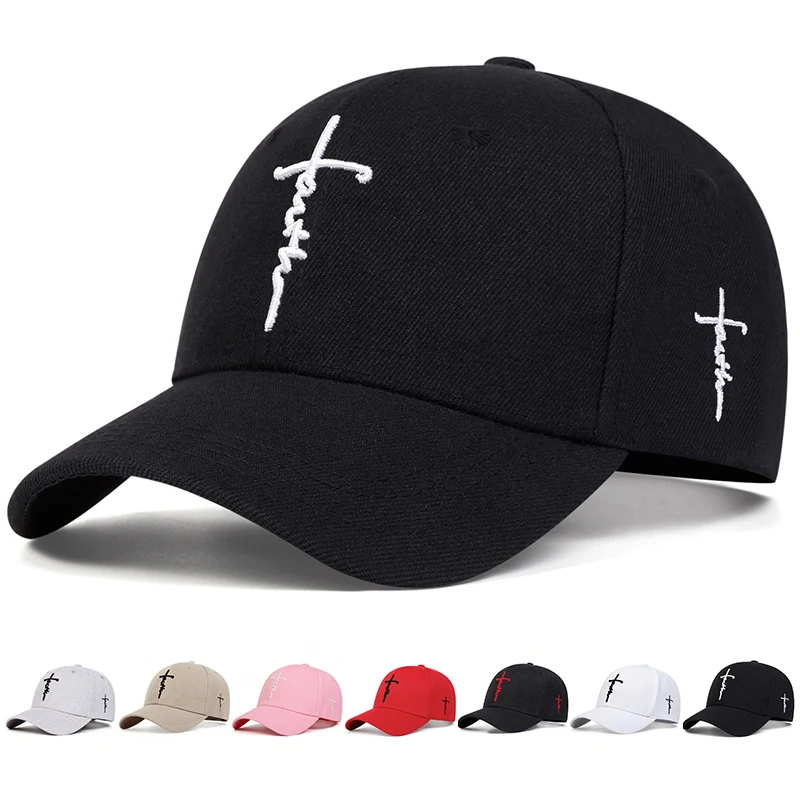 faith-cross-embroidered-cotton-baseball-cap-collection faith cross embroidered cotton baseball cap collection