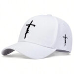 Faith Cross Embroidered Cotton Baseball Cap 5 Faith Cross Embroidered Cotton Baseball Cap