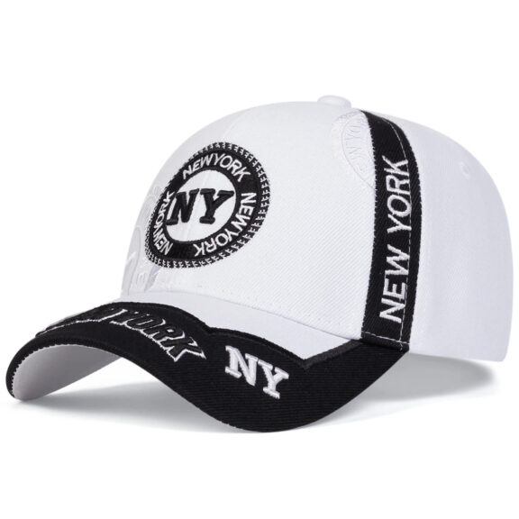 New York Baseball Cap Adjustable Embroidery Hat 13 new york baseball cap white