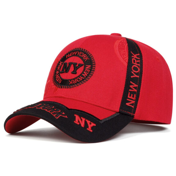 New York Baseball Cap Adjustable Embroidery Hat 16 new york baseball cap wine red