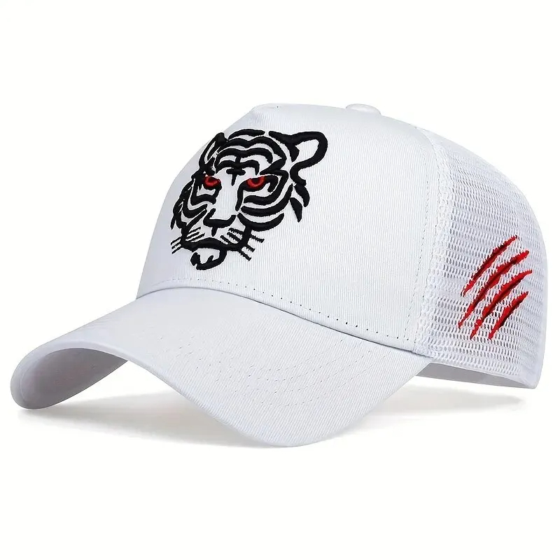 tiger-head-baseball-cap-white tiger head baseball cap white