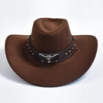 Artificial Suede Western Cowboy Hat - Vintage Big-edge 2 western cowboy hat