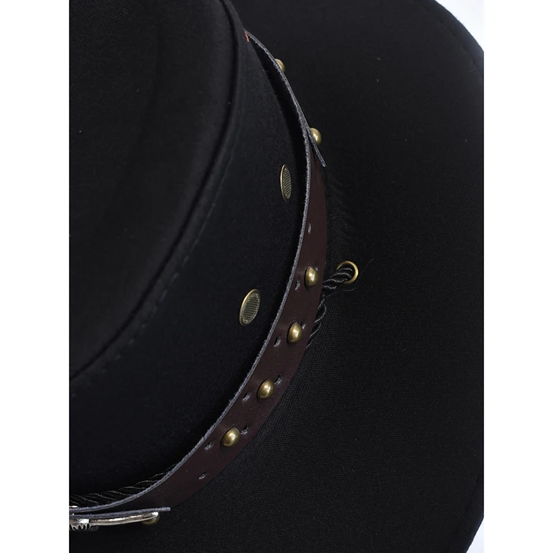 Artificial Suede Western Cowboy Hat - Vintage Big-edge 12 artificial suede western cowboy hat 03