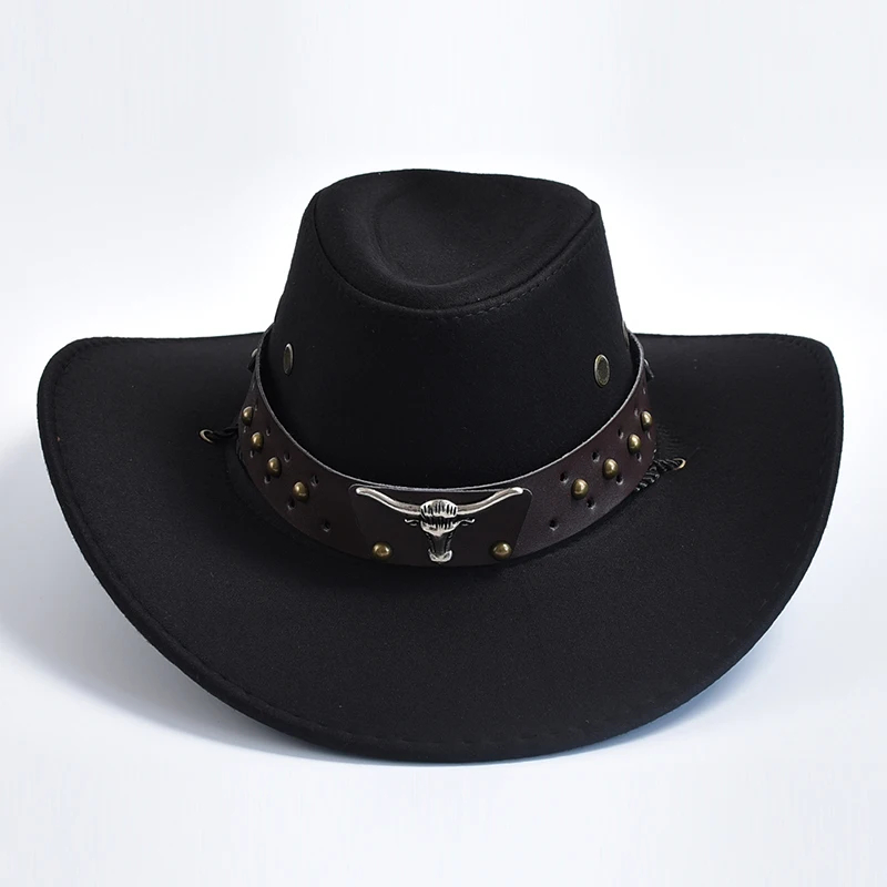 Artificial Suede Western Cowboy Hat - Vintage Big-edge 13 artificial suede western cowboy hat 04