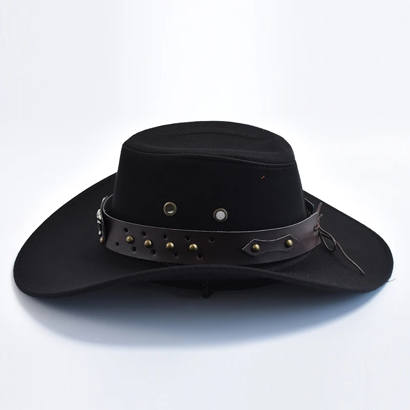 Artificial Suede Western Cowboy Hat - Vintage Big-edge 14 artificial suede western cowboy hat 05 1