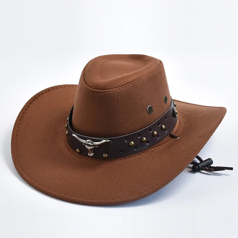 Artificial Suede Cowboy Hat Big Edge