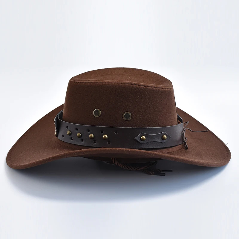 Artificial Suede Western Cowboy Hat - Vintage Big-edge 18 artificial suede western cowboy hat 09
