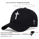 Christian Cross Hat Embroidered Cotton Baseball Cap
