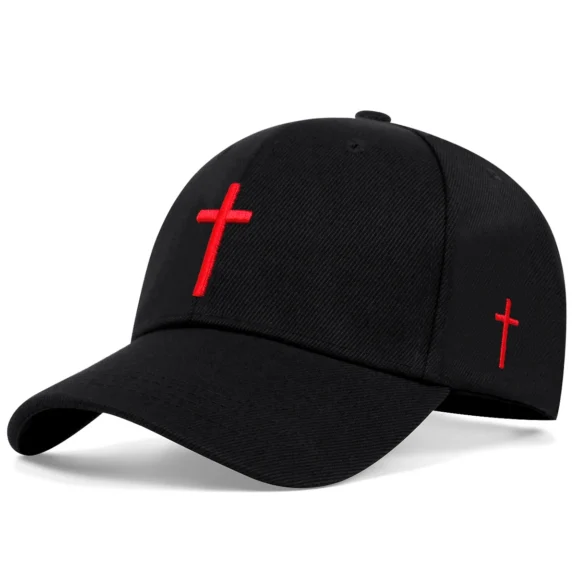 Christian cross hat red
