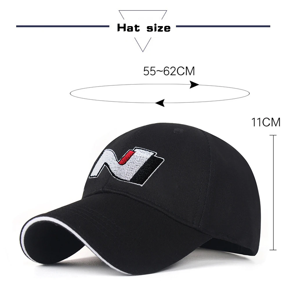 Hyundai N Hat Embroidered Baseball Cap - Limited Edition Black Color hyundai n hat embroidered baseball cap 05