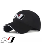 Hyundai N Hat Embroidered Baseball Cap - Limited Edition Black Colour 1 Hyundai N Hat Embroidered Baseball Cap - Limited Edition Black Color