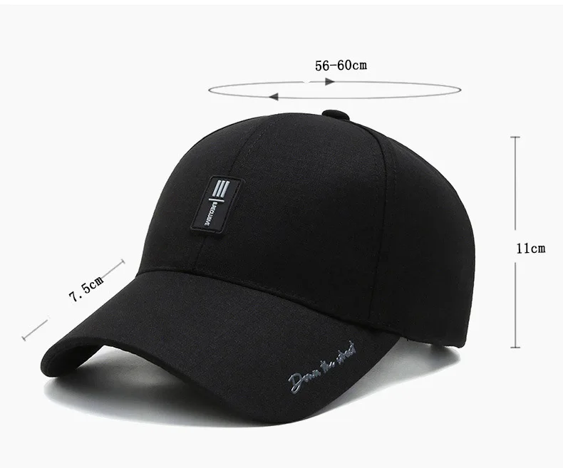 Men’s Casual Baseball Cap – Truck Driver Premium Style Hat - Black 11 mens casual baseball cap truck driver style 05