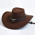 Artificial Suede Western Cowboy Hat - Vintage Big-edge 1 western cowboy hat