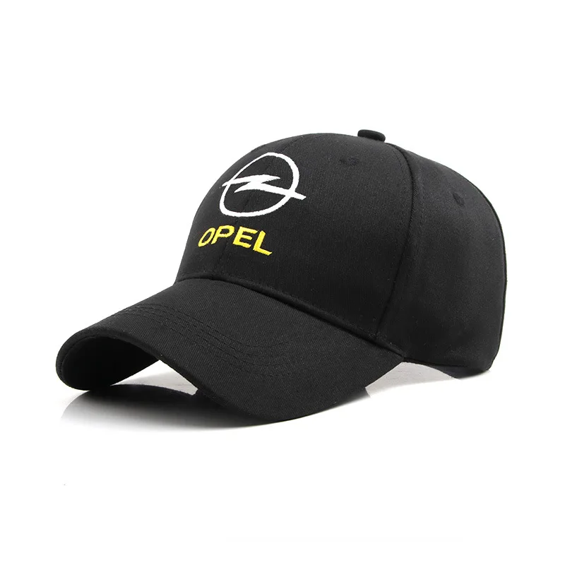 Opel Hat Black Yellow Baseball Cap Embroidered Logo Hat