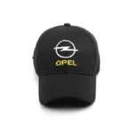 Opel Hat Black Yellow Baseball Cap Embroidered Logo Hat