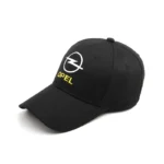 Opel Hat Black Yellow Baseball Cap Embroidered Logo Hat