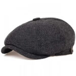 Peaky Blinders Hat British Style - Ireland Flat Octagonal Flat Cap - Black
