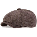 Peaky Blinders Hat British Style - Ireland Flat Octagonal Flat Cap -Coffee