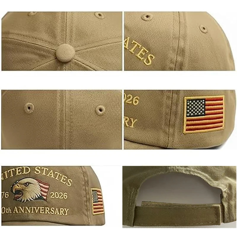 USA 250th Anniversary Eagle Embroidered Hat 2026 USA 250th Anniversary Eagle Embroidered Hat 2026