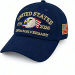 USA 250th Anniversary Eagle Embroidered Hat 2026 1 USA 250th Anniversary Eagle Embroidered Hat 2026 - Navy blue