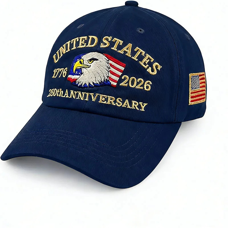 USA 250th Anniversary Eagle Embroidered Hat 2026 - Navy blue