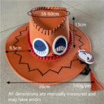 Brown Unisex Wide Brim Cowboy Hat for Cosplay & Casual Wear