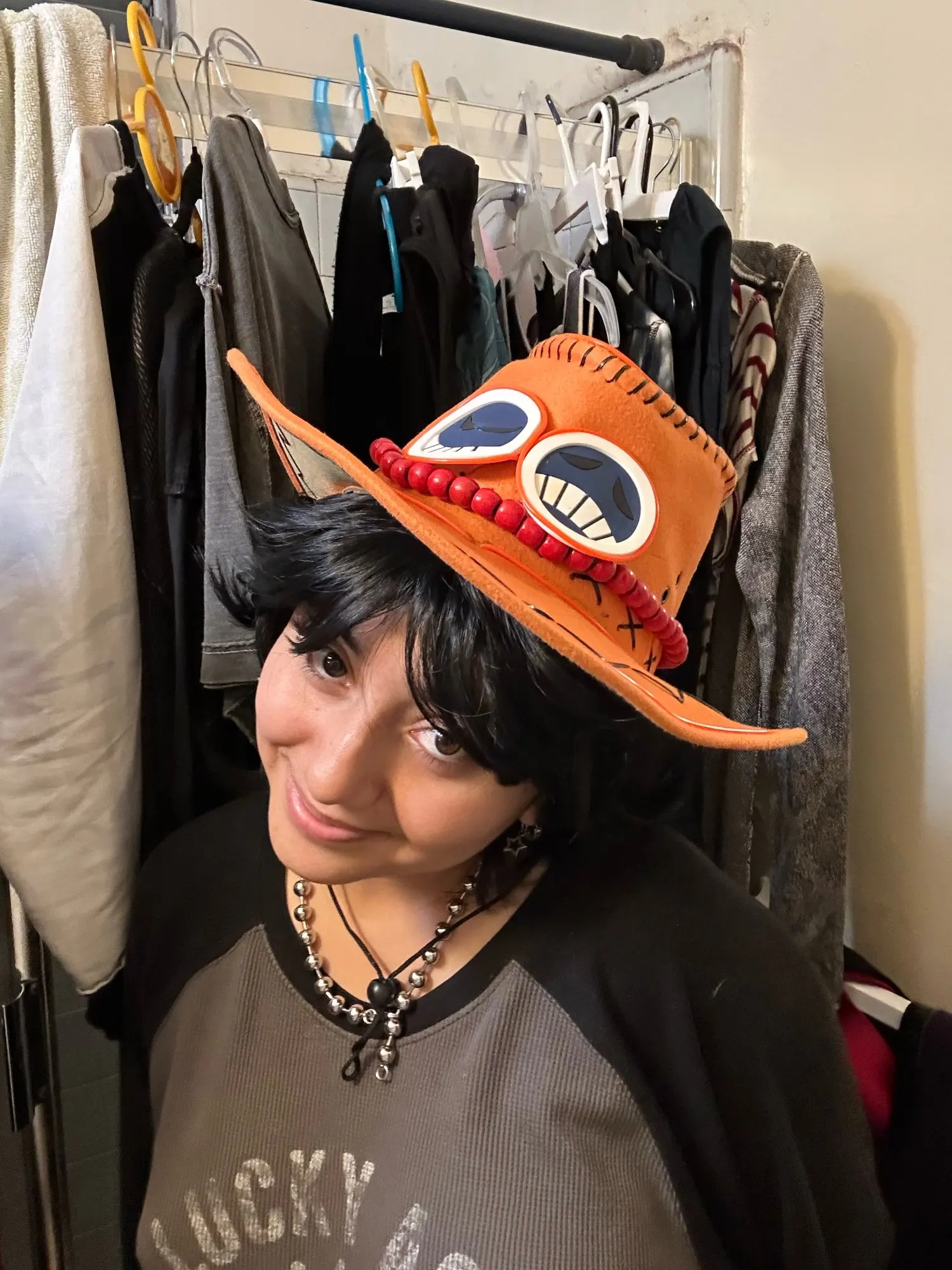 Brown Unisex Wide Brim Cowboy Hat for Cosplay and Casual Wear with Size Details