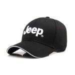 Jeep Embroidered Baseball Cap: Best 4-Season Adjustable Hat 2 jeep embroidered baseball cap navy black color front view