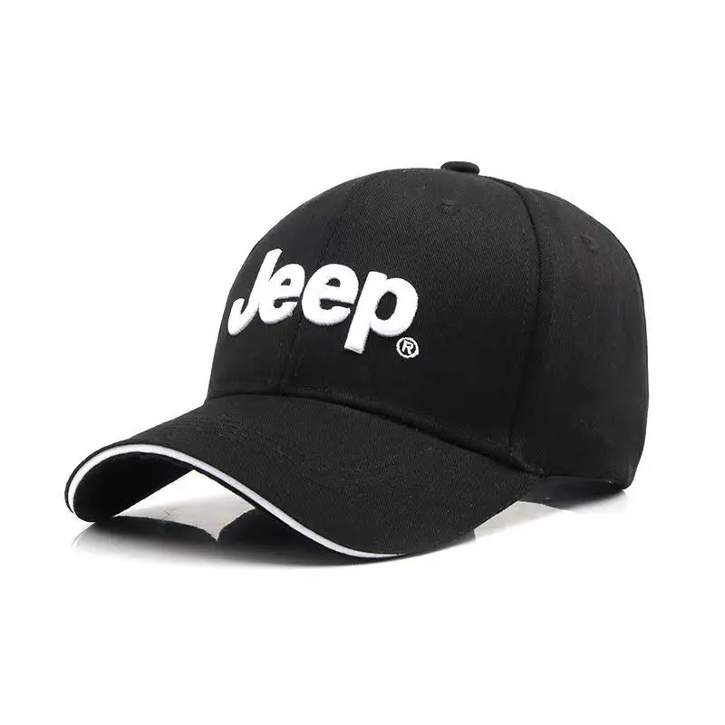 jeep embroidered baseball cap navy black color front view