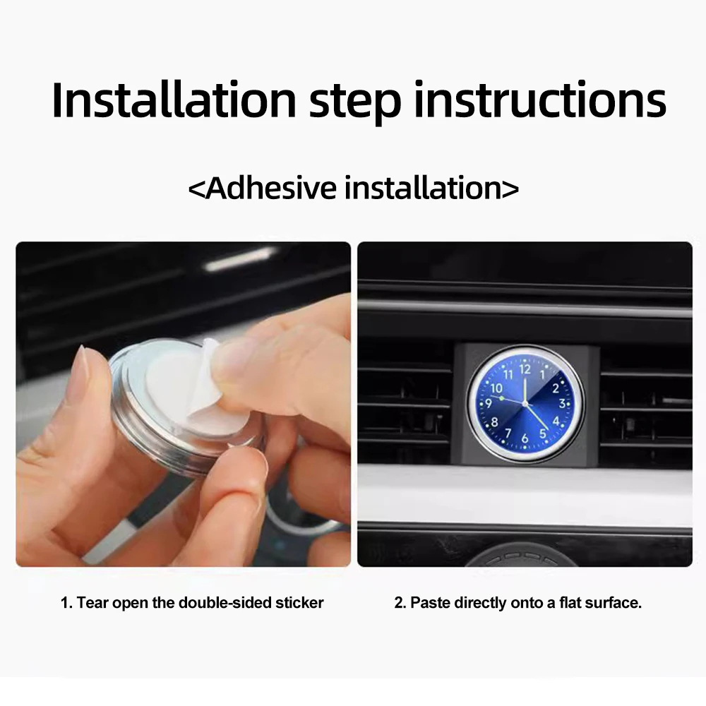 luminous quartz clock adhesive installation steps