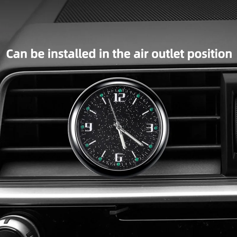 Home 63 Luminous Quartz Clock - Mini Stick-On Dashboard & Vent Mount