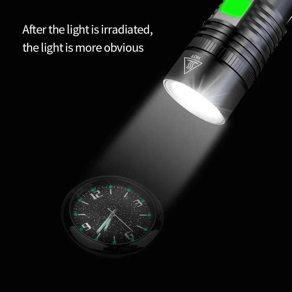 Luminous Quartz Clock - Mini Stick-On Dashboard & Vent Mount