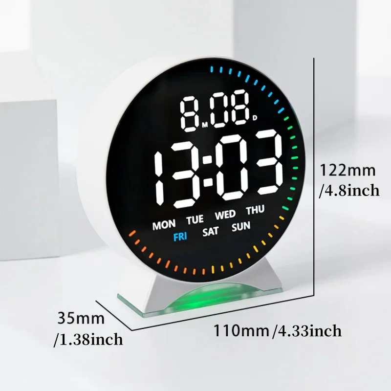 Digital LED Alarm Clock - Mood Light Table Clock with Dual Alarm Digital LED Alarm Clock - Mood Light Table Clock with Dual Alarm