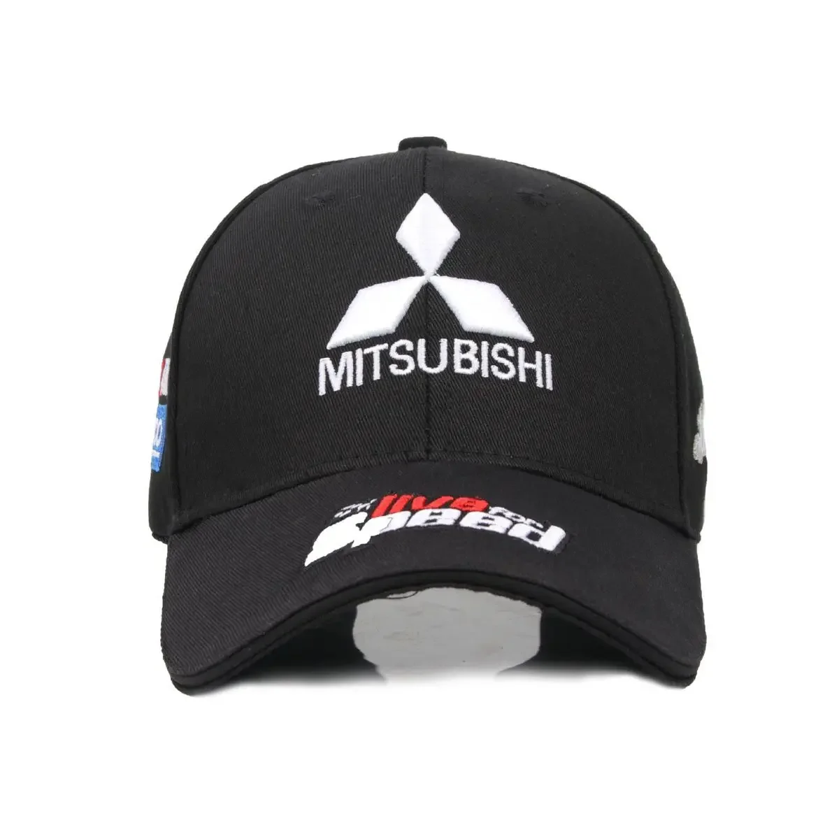 Mitsubishi Hat - Embroidered Adjustable Mitsubishi Racing Baseball Cap 19 mitsubishi hat live for speed embroidered brim patch